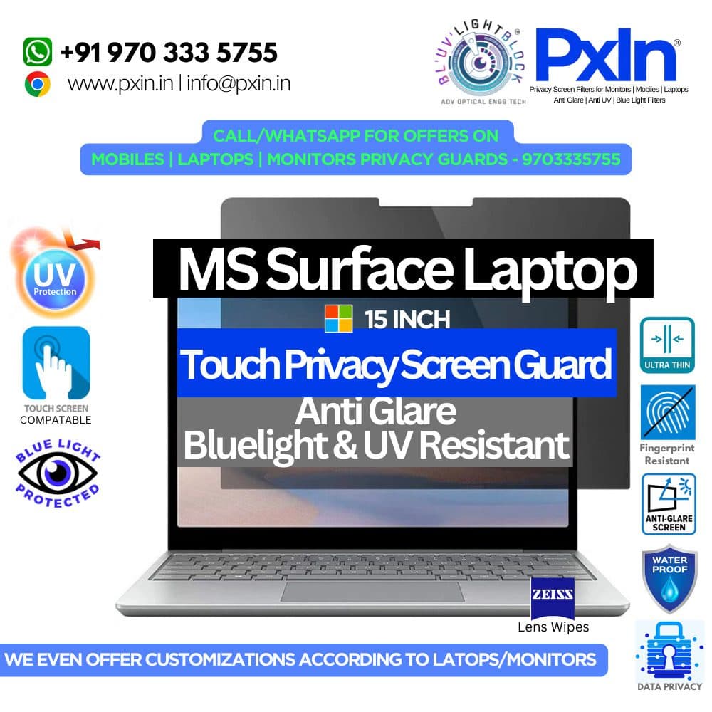 MS Surface Laptop 15 Inch Privacy Screen Protector