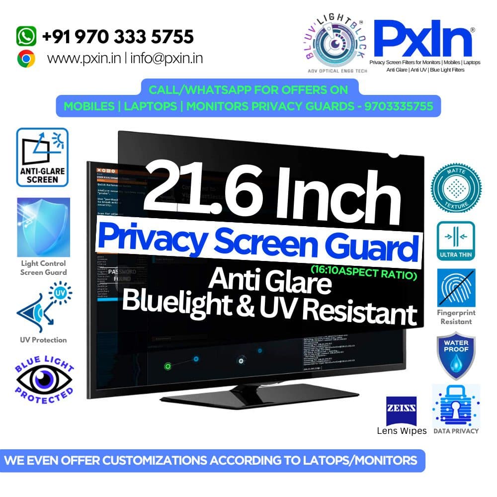 21.6 Inch 16:10 Monitor Privacy Screen