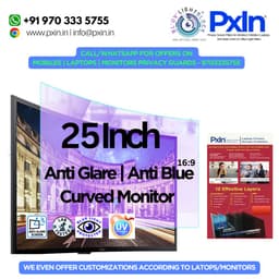 25 Inch(16:9) curved monitor Anti glare and Anti Bluelight screen guard