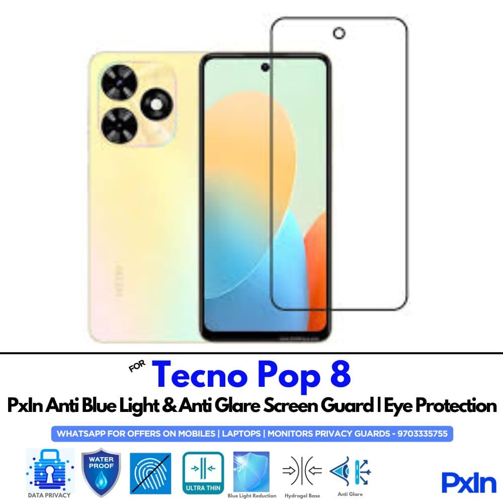 Tecno Pop 8 Anti Blue light screen guard