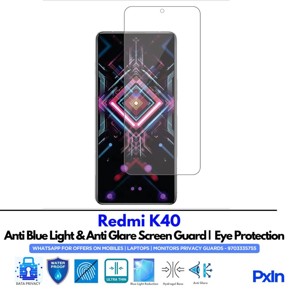 Redmi K40 Mobile Anti Bluelight Screen Guard