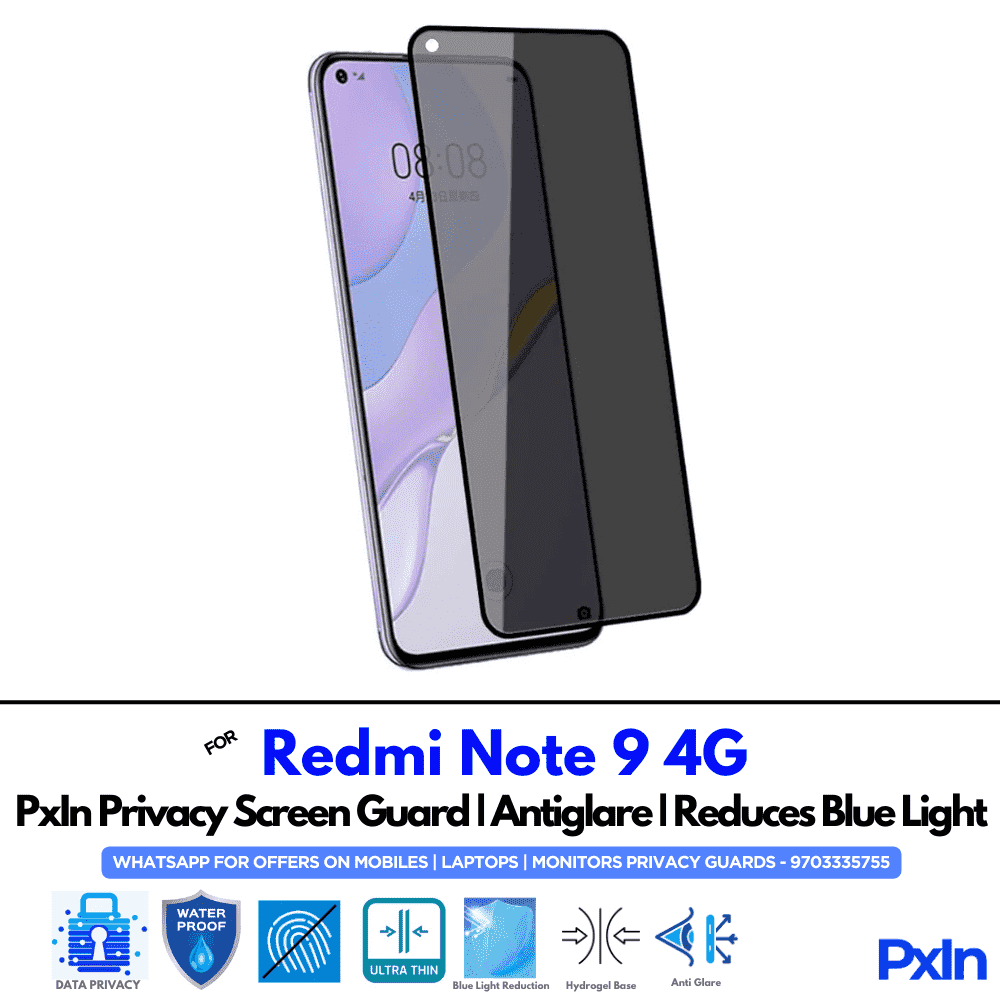 Redmi Note 9 4G Mobile Privacy Screen Guard