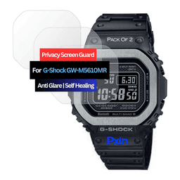 G-Shock GW-M5610MR Smartwatch Privacy Screen Guard for | Privacy Filter | Anti-Glare, Fingerprint Resistant (Pack of 2)