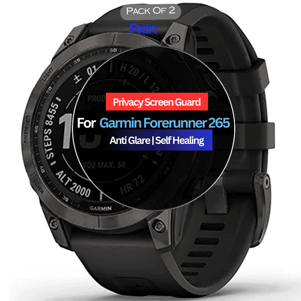 Garmin Forerunner 265 Smartwatch Privacy Screen Guard for | Privacy Filter | Anti-Glare, Fingerprint Resistant (Pack of 2)