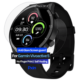 Anti-Glare Screen Guard for Garmin VIVOactive 5 Smartwatch | Anti-Reflection | Fingerprint Resistant [Pack of 2] - Image 1