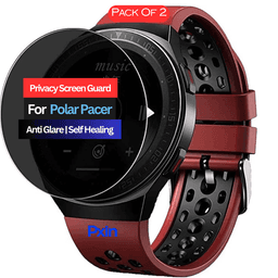 Polar Pacer Smartwatch Privacy Screen Guard for | Privacy Filter | Anti-Glare, Fingerprint Resistant (Pack of 2)