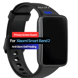 Xiaomi Smart Band 2 Smartwatch Privacy Screen Guard for | Privacy Filter | Anti-Glare, Fingerprint Resistant (Pack of 2)