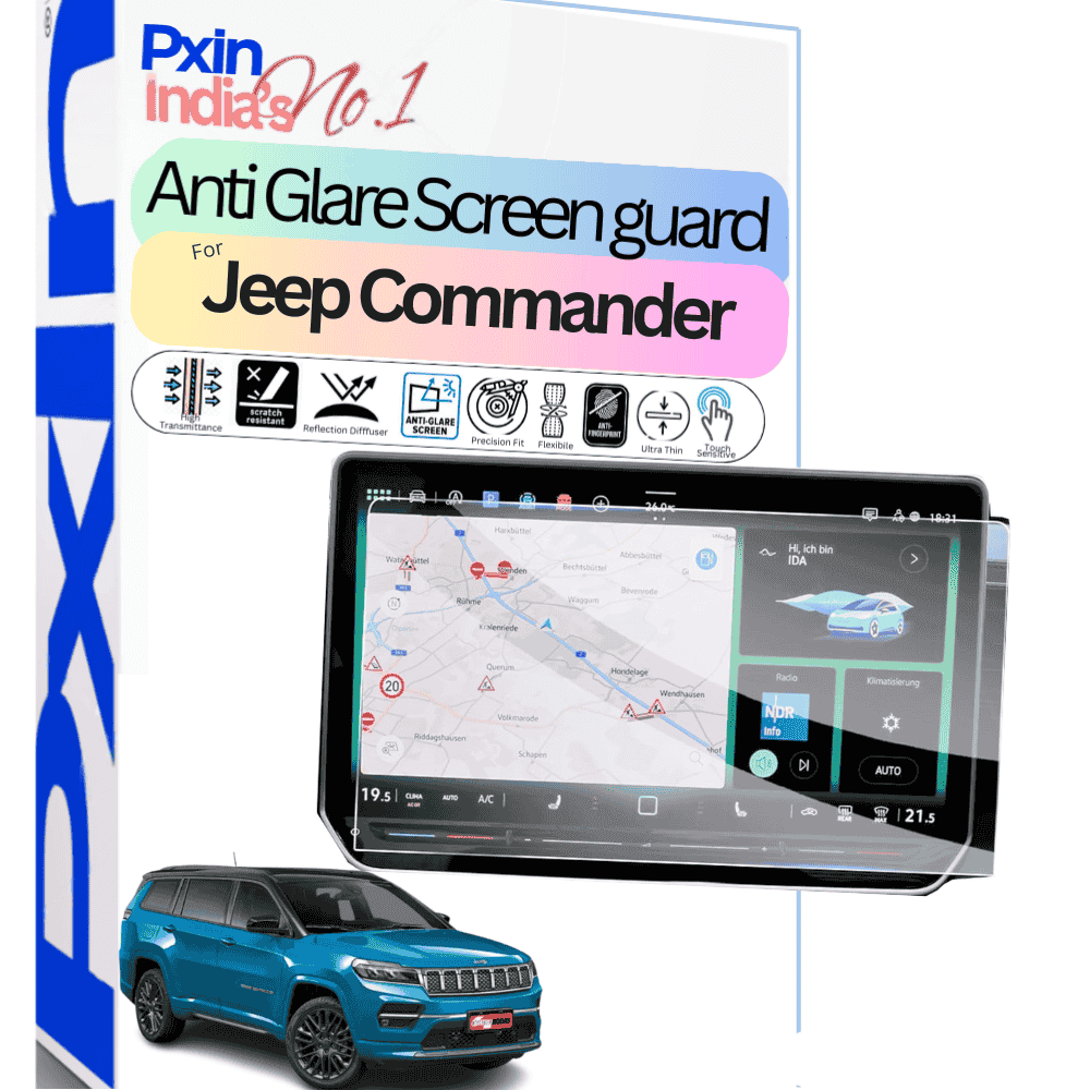 Jeep Commander antiglare screen guard