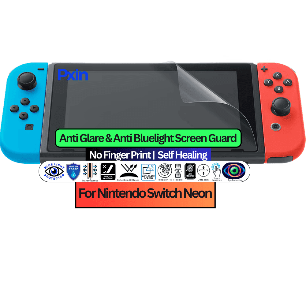 Anti-Blue & Anti-Glare Screen Guard for Nintendo Switch Neon Gaming Console