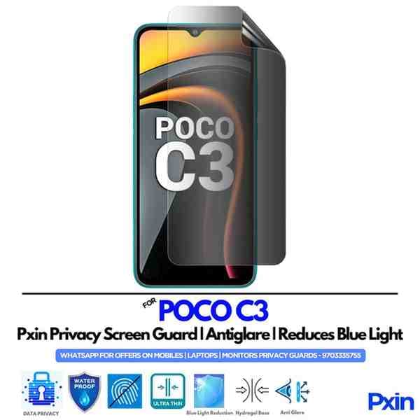 POCO C3 Mobile Privacy Screen Guard