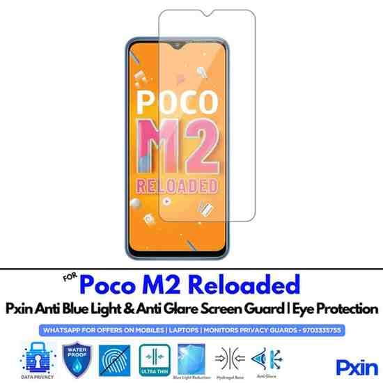 Anti Blue Light and Anti Glare Screen Guard for Poco M2 Reloaded Mobile