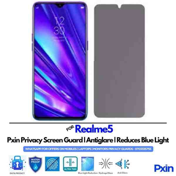 Realme5 Mobile Privacy Screen Guard