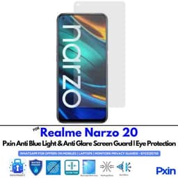 RealmeNarzo20 Mobile Anti Bluelight and Anti glare Screen Guard