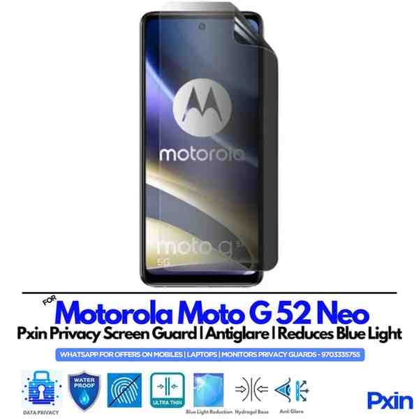 Motorola Moto G52 Neo Privacy Screen Guard
