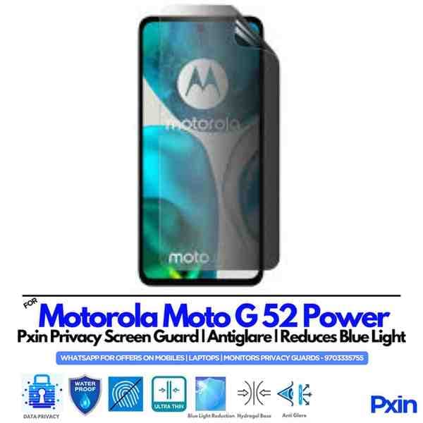 Motorola Moto G52 Power Privacy Screen Guard