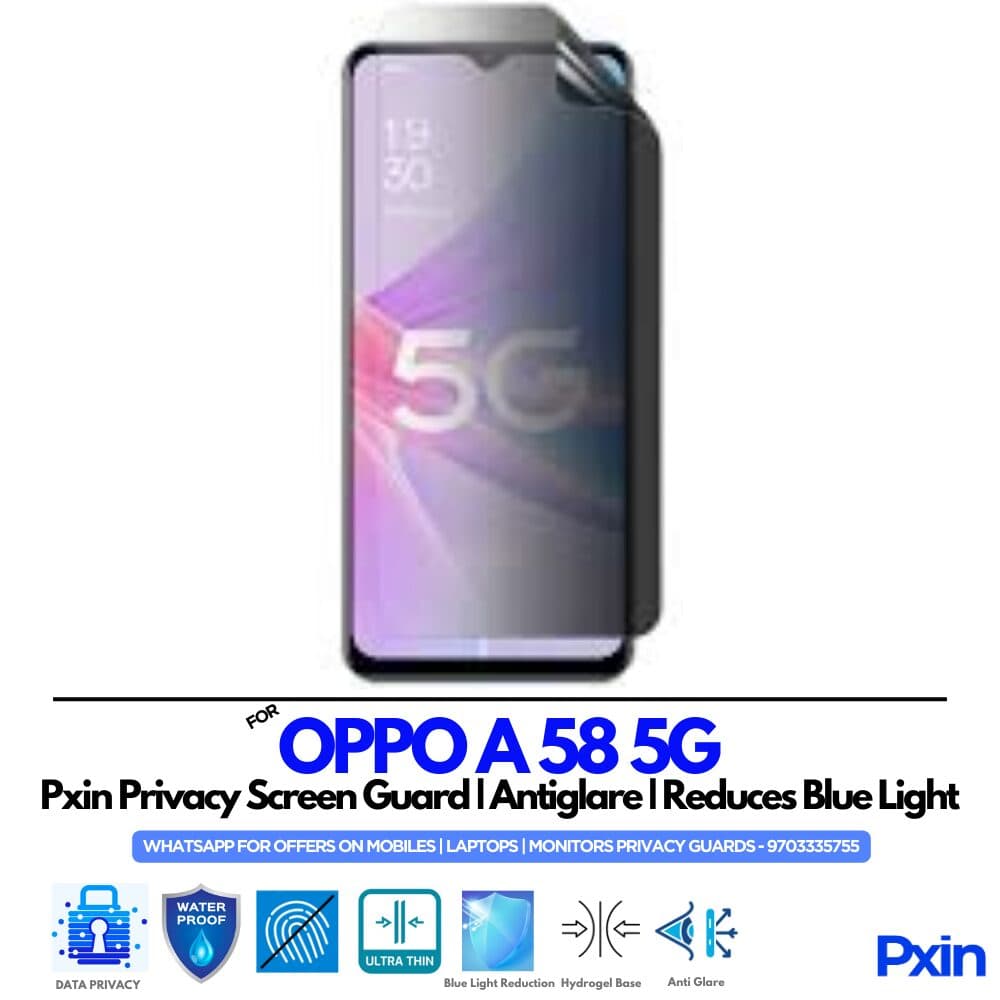 OPPO A 58 5G Privacy Screen Guard