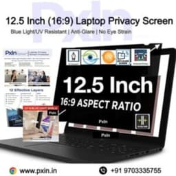 12.5 inch (16:9) Laptop - Pro Privacy Screen Guard | Anti Glare | Anti Blue Light | UV(A/B/C) Block | PXIN - Image 1