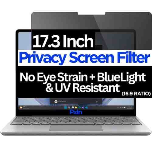 17.3 inch (16:9) Laptop - Pro Privacy Screen Guard | Anti Glare | Anti Blue Light | UV(A/B/C) Block | PXIN - Image 1