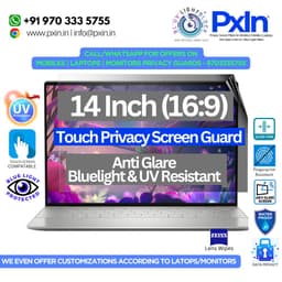 14 inch (16:9) Touch Laptop - Pro Privacy Screen Guard | Touch Sensitive | Anti Glare | Anti Blue Light | UV(A/B/C) Block | PXIN - Image 1