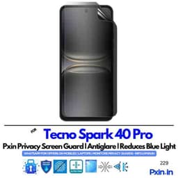 TecnoSpark40Pro Privacy screen guard