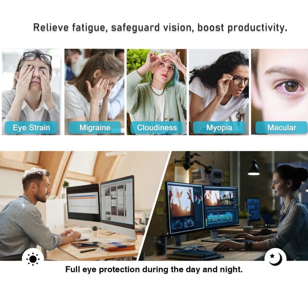 24 inch (16:9) Touch Monitor - Anti Glare Screen Guard | Touch Sensitive | Anti Blue Light | UV(A/B/C) Block | PXIN - Image 6