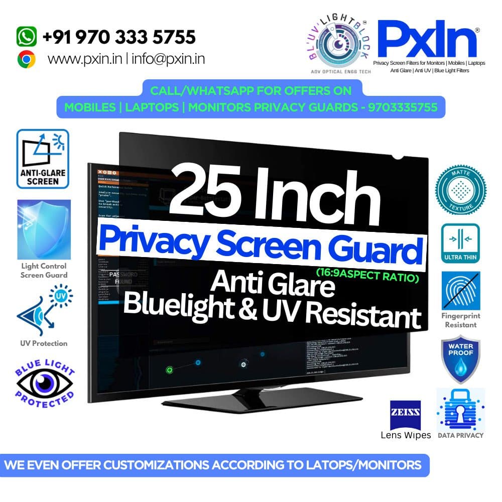 25 Inch 16:9 Monitor Privacy Screen Protector