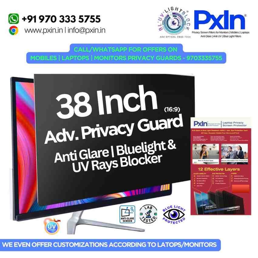 38 inches (16:9) Monitor Privacy Screen Protector