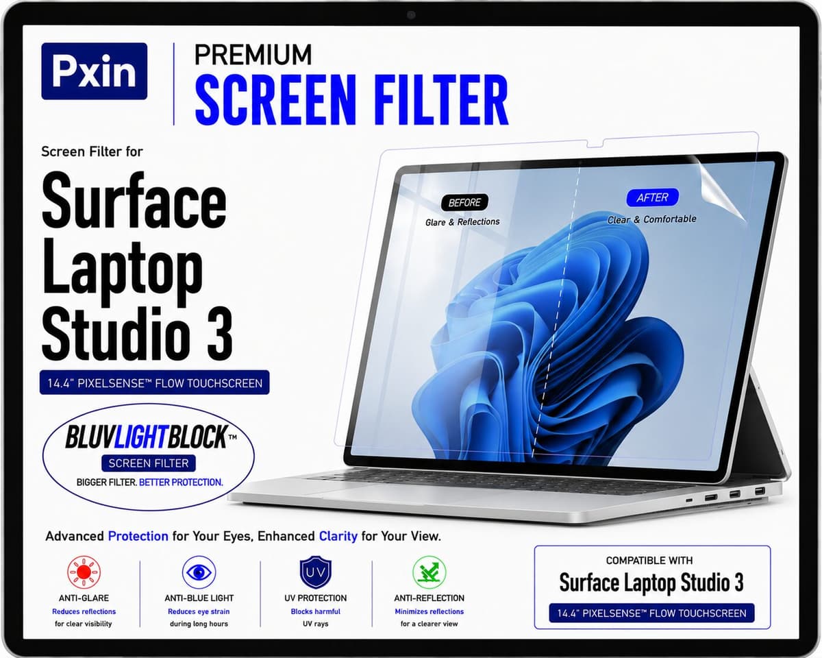 Anti Blue Light & Anti Glare Screen Guard for Surface Laptop Studio 3 - Image 1