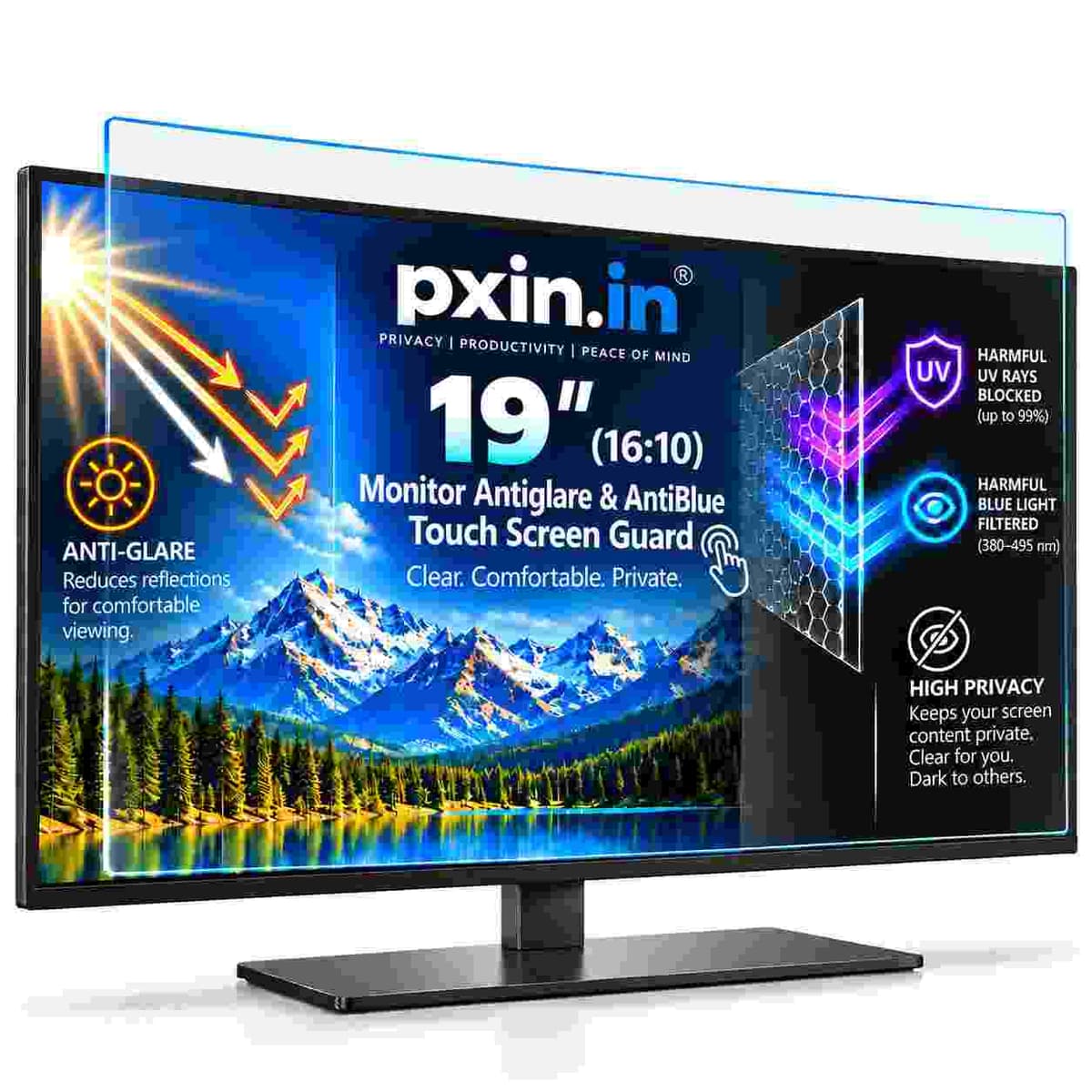 19 Inch (16:10) Touch Monitor Anti Blue Light & Anti Glare Screen Guard - Image 1