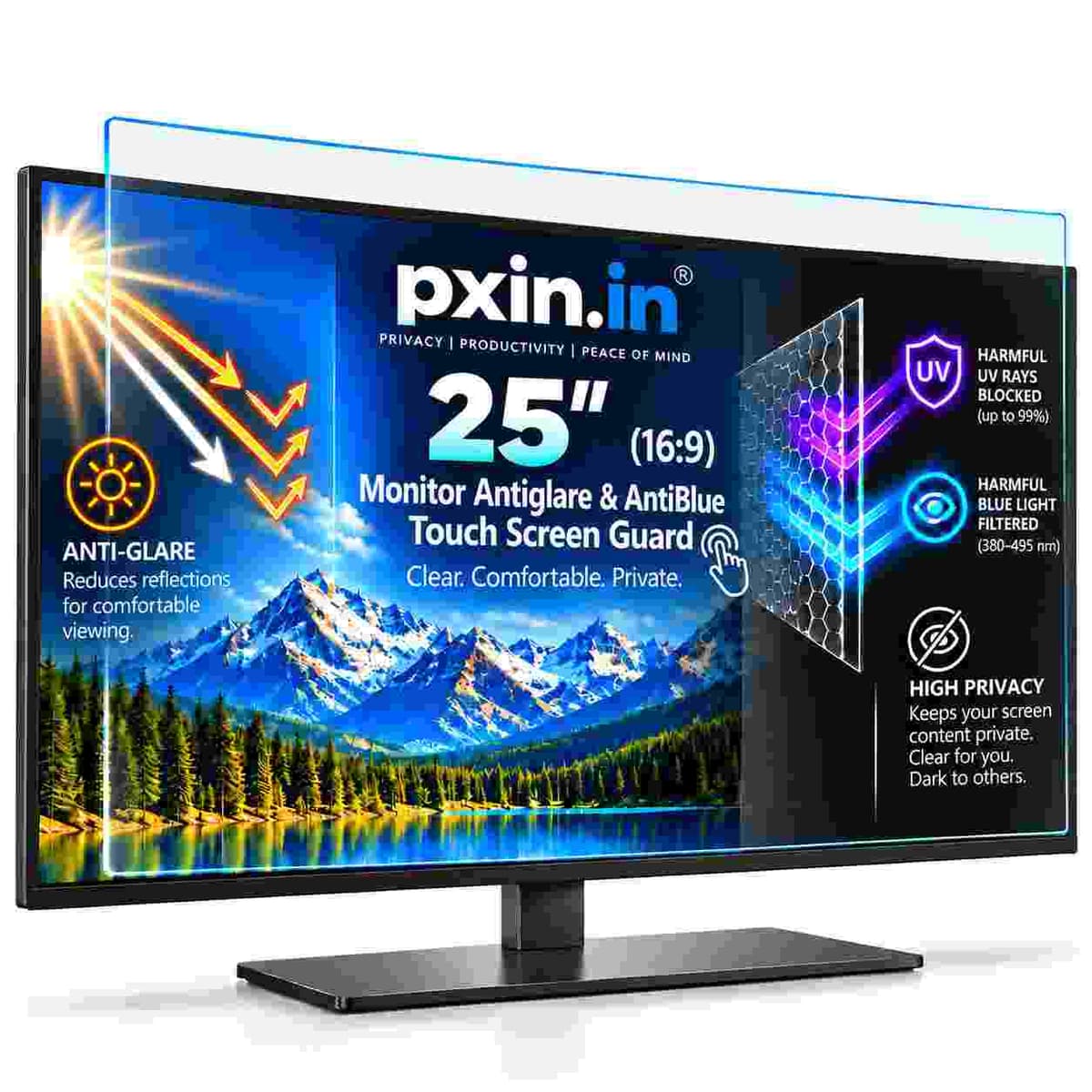 25 Inch (16:9) Touch Monitor Anti Blue Light & Anti Glare Screen Guard - Image 1