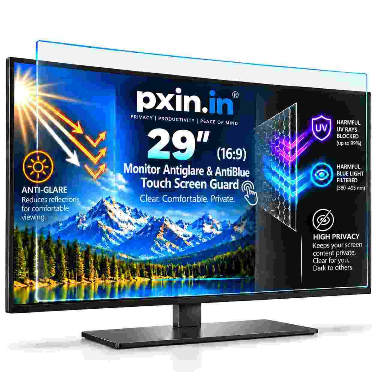 29 Inch (16:9) Touch Monitor Anti Blue Light & Anti Glare Screen Guard - Image 1