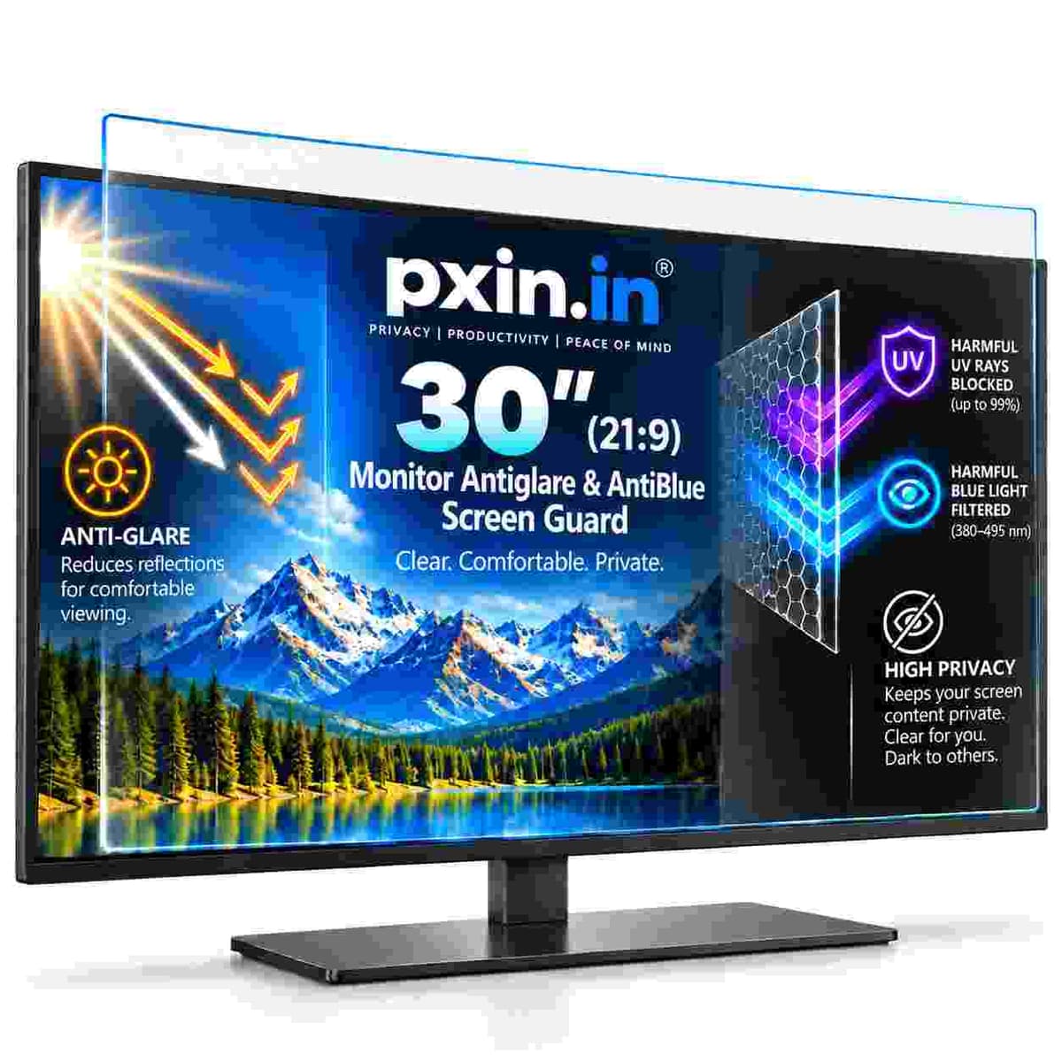 30 Inch (21:9) Monitor Anti Blue Light & Anti Glare Screen Guard - Image 1