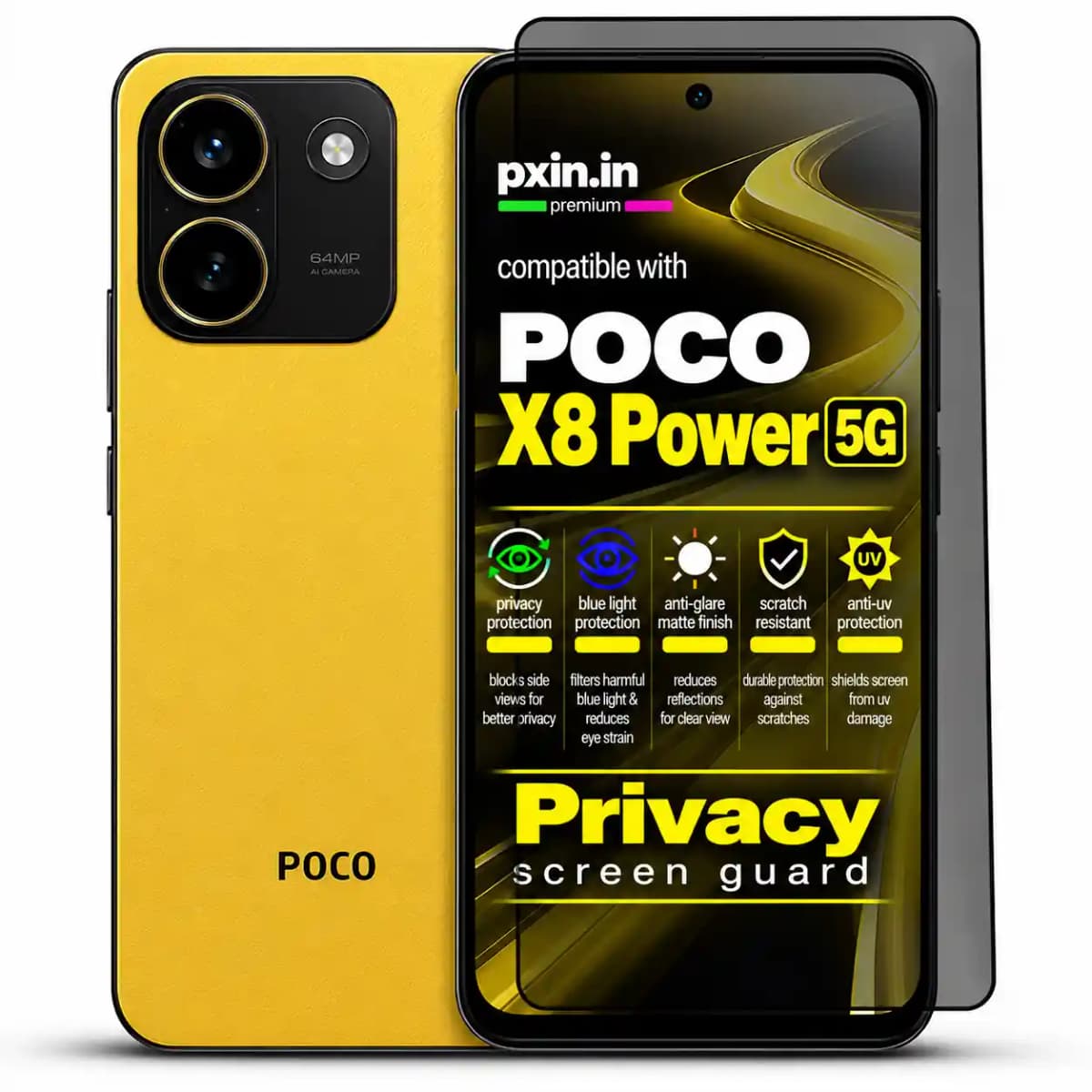 POCO-X8-Power-5G-Privacy-Screen-Guard